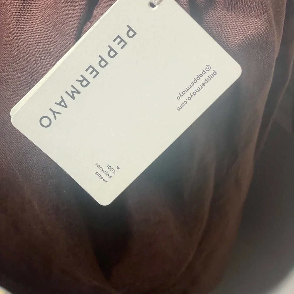 Peppermayo - Linen Mini Dress - Choc Brown - Picture 9 of 10